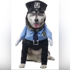 Pup Officer Good Boy Dog Costume - Blue/Black Size M